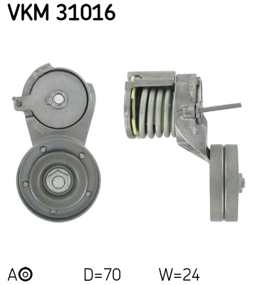 SKF - VKM 31016 - Zatezač, klinasti rebrasti kaiš (Kaišni prenos)